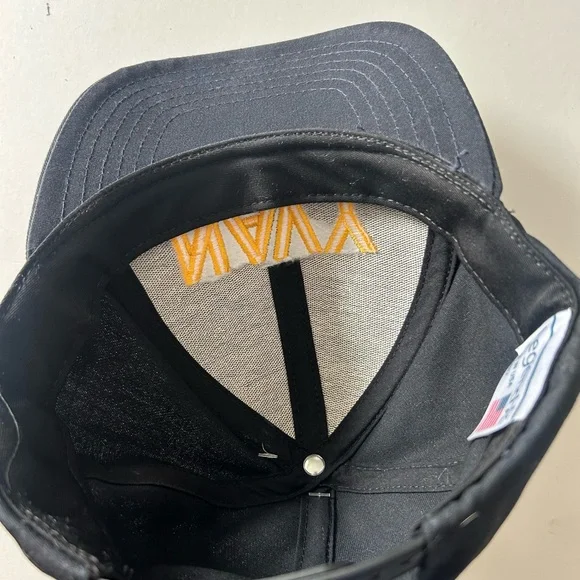 Legend Brand Black Cap with Yellow 'NAVY' Embroidery - Picture 5 of 5